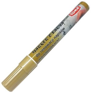 Marker do renowacji napisów na nagrobkach olejny złoty , Toma