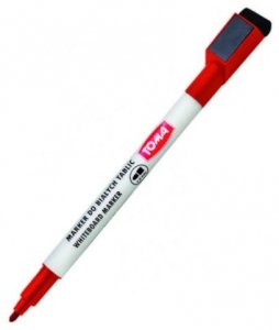 Marker suchościeralny z magnesem czerwony, Toma