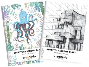 Blok techniczny A3 10 k. 170g biały Creatinio, Top-2000