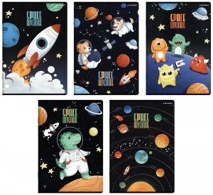 Zeszyt A5 32 k. linia podwójna kolorowa 70g Space, Top-2000