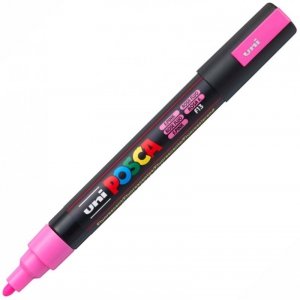 Marker pigmentowy Posca PC-5M fluo różowy, Uni