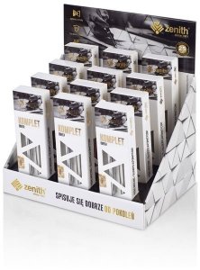 Komplet Silver pióro + długopis etui, Zenith