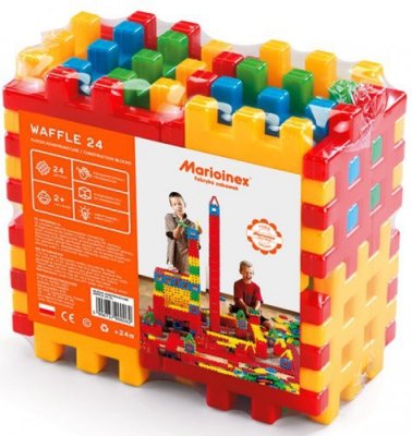 Klocki konstrukcyjne Waffle Kostka 24 elementy