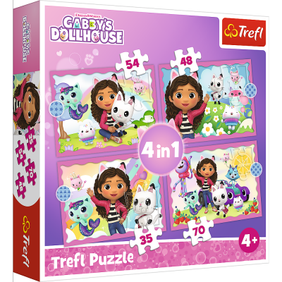 Puzzle 34620 4w1 (35, 48, 54, 70) Przygody Gabi 34620