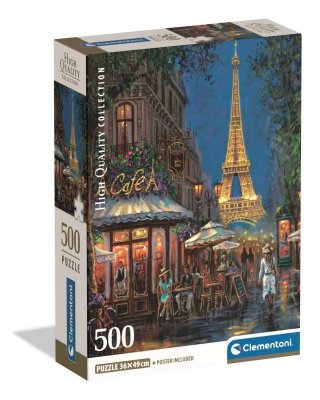 Puzzle 500 Compact Night At the Eiffel Cafe 35577