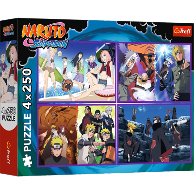 Puzzle 4x250 Przygody Naruto Uzumaki 13339