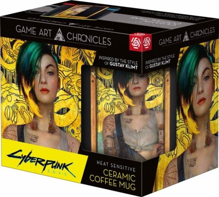 Kubek 450ml Game Art Chronicles Cyberpunk 2077 Judy &Gustaw Klimt Mug