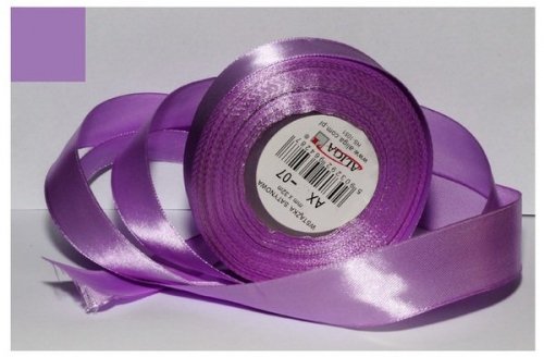 Wstążka satynowa fioletowa-jasna 6 mm 32 mb. AX06-07, Aliga