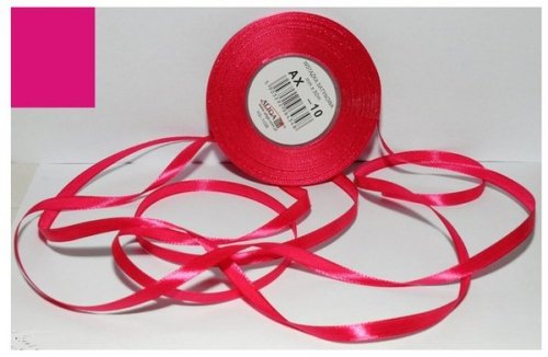 Wstążka satynowa różowa-ciemna 6 mm 32 mb. AX06-10, Aliga