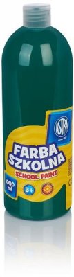 Farba szkolna 1000 ml - zielona ciemna, Astra
