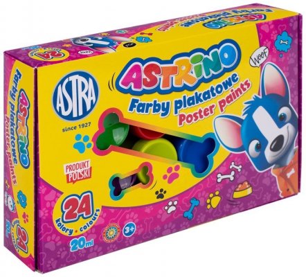 Farby plakatowe 24-kol. 20ml Astrino, Astra