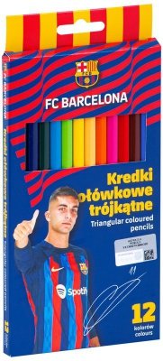 Kredki ołówkowe trójkątne 12-kol. FC Barcelona, Astra