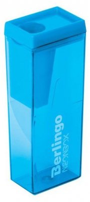 Temperówka NeonBox, 1 otwór, pojemnik, mix kolorów, Berlingo