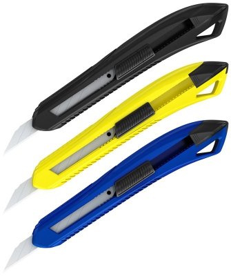 Nóż papierniczy Razzor 100, 9 mm, stalowe ostrza SK-5, obududowa plastikowa, Berlingo