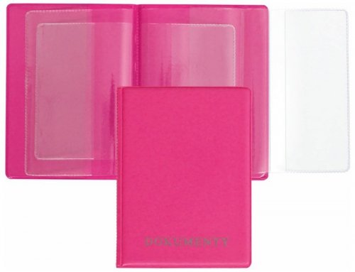 Okładka na dokumenty z dowodem rejestracyjnym pink, Biurfol