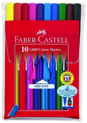 Flamastry GRIP 10-kol. Faber-Castell