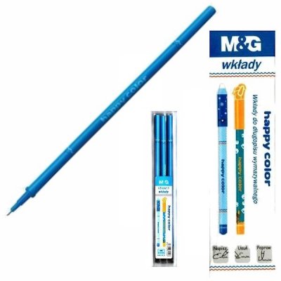 Wkłady wymazywalne iErase 0.5 mm A niebieskie 3 szt.,Happy Color