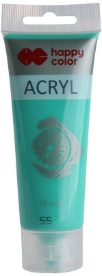 Farba akrylowa 75ml szmaragdowy, Happy Color