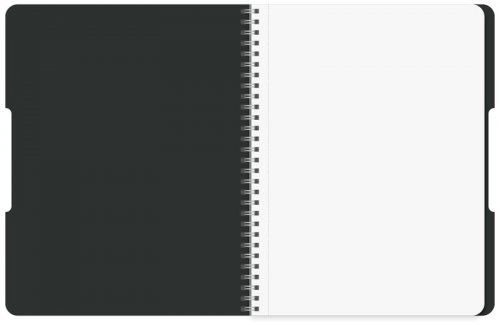 Brulion na spirali  B5 80k. Eco PP ocean czarny, Herlitz