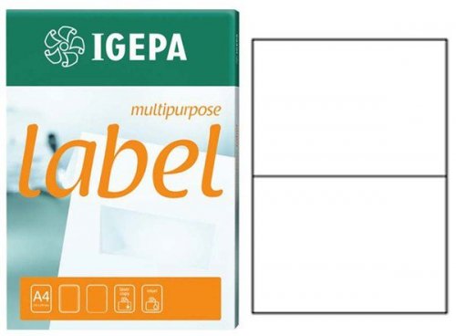Etykiety 210x148mm 2x100ark. Igepa label