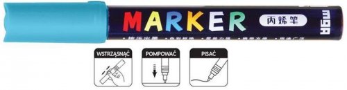 Marker akrylowy 1-2 mm, niebieski wodny APL602-03, M&G