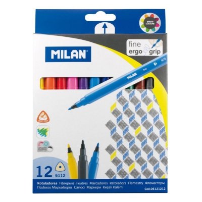 Flamastry trójkątne 12-kol. 6112 133928, Milan