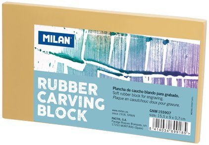Blok do linorytu gumowy 155x90x7mm, Milan