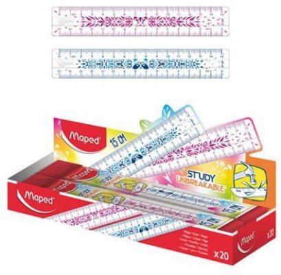 Linia 15cm Study niełamliwa mini Friends Maped