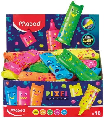 Zakreślacz Mini Pixel Fluo mix 5 kolorów 743603, Maped