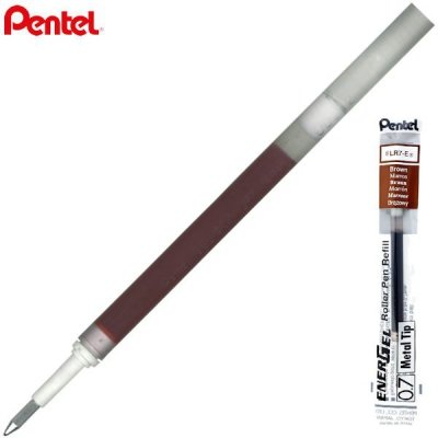 Wkład do długopisu żelowego LR7 brąz. końc. 0.7 mm do BL77, BL57, K600 Ener Gel, Pentel