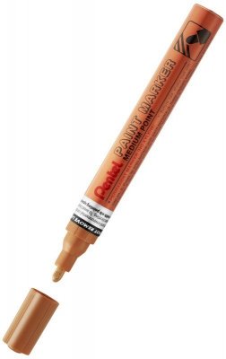 Marker olejowy - okrągła końc. 4,5mm, aluminiowa obudowa, perłowy brązowy MMP10-ME, Pentel