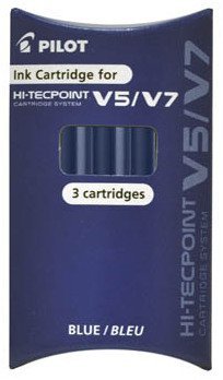 Naboje atramentowe do V5/V7 niebieskie 3 szt., Pilot