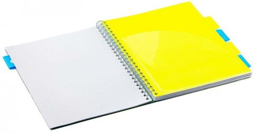 Kołonotes A4 Neon Dots 200str. krat. niebieski, Pukka Pad