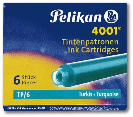 Naboje atramentowe turkus. 6 szt., Pelikan