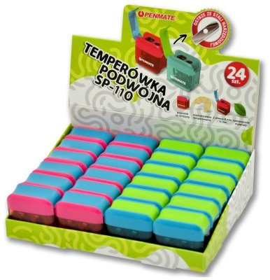 Temperówka podwójna z pojemnikiem SP-110, Penmate