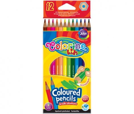 Kredki 12-kol. ołówkowe heksagonalne, Colorino