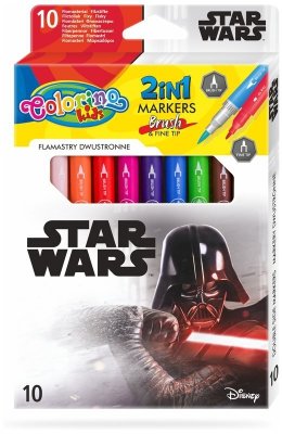 Flamastry 10-kol. dwustronne Disney Kids Star Wars Colorino, Patio