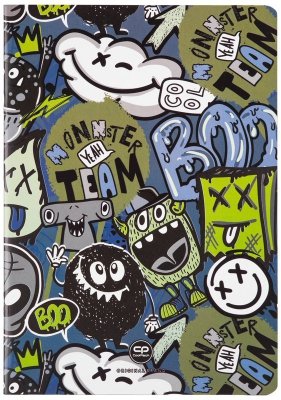 Zeszyt A5 32k. 3-linie kolorowe PP Monster Team CoolPack, Patio