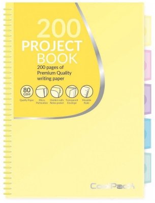 Kołonotes B5 200 k. Pastel żółty CoolPack, Patio