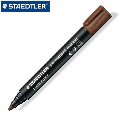 Marker permanentny brąz. końc. okrągła Lumocolor DSI, Staedtler