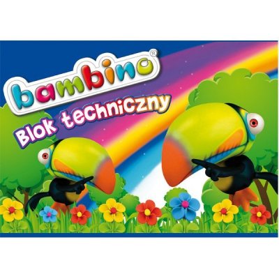 Blok techniczny A4 10 k. Bambino, Unipap