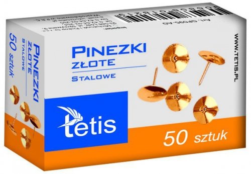 Pinezki złote 50 szt., Tetis