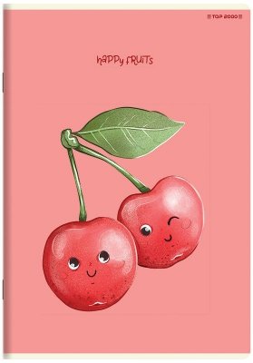 Zeszyt A5 16 k. linia podwójna kolorowa 70g Fruits, Top-2000