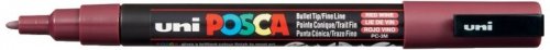 Marker pigmentowy Posca PC-3M ciemno-czerwony, Uni
