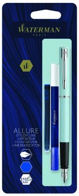 Pióro wieczne Allure F pastel mix z wymazywaczem i nabojem, Waterman