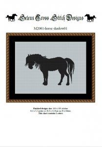 Wzór do haftu M2001 - horse shadow01