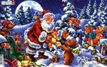 Układanka Święty Mikołaj z prezentami 15 elementów