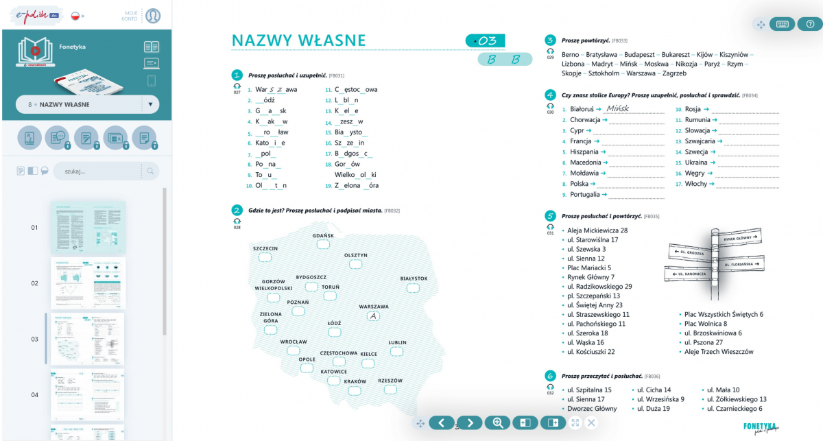 Fonetyka. Polski w praktyce A1-B1 (e-coursebook) - Polski krok po kroku