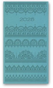 Kalendarz 2025 A6 tygodniowy vivella relief Turkusowy