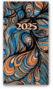 Kalendarz 2025 A6 tygodniowy soft Abstrakcja